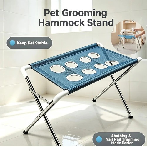 Pet grooming hammock stand - grooming,